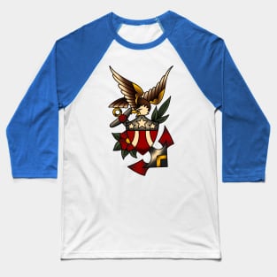 Patriotic Eagle and Anchor Baseball T-Shirt